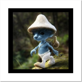 smurf cat blue meme we live we love we lie Posters and Art